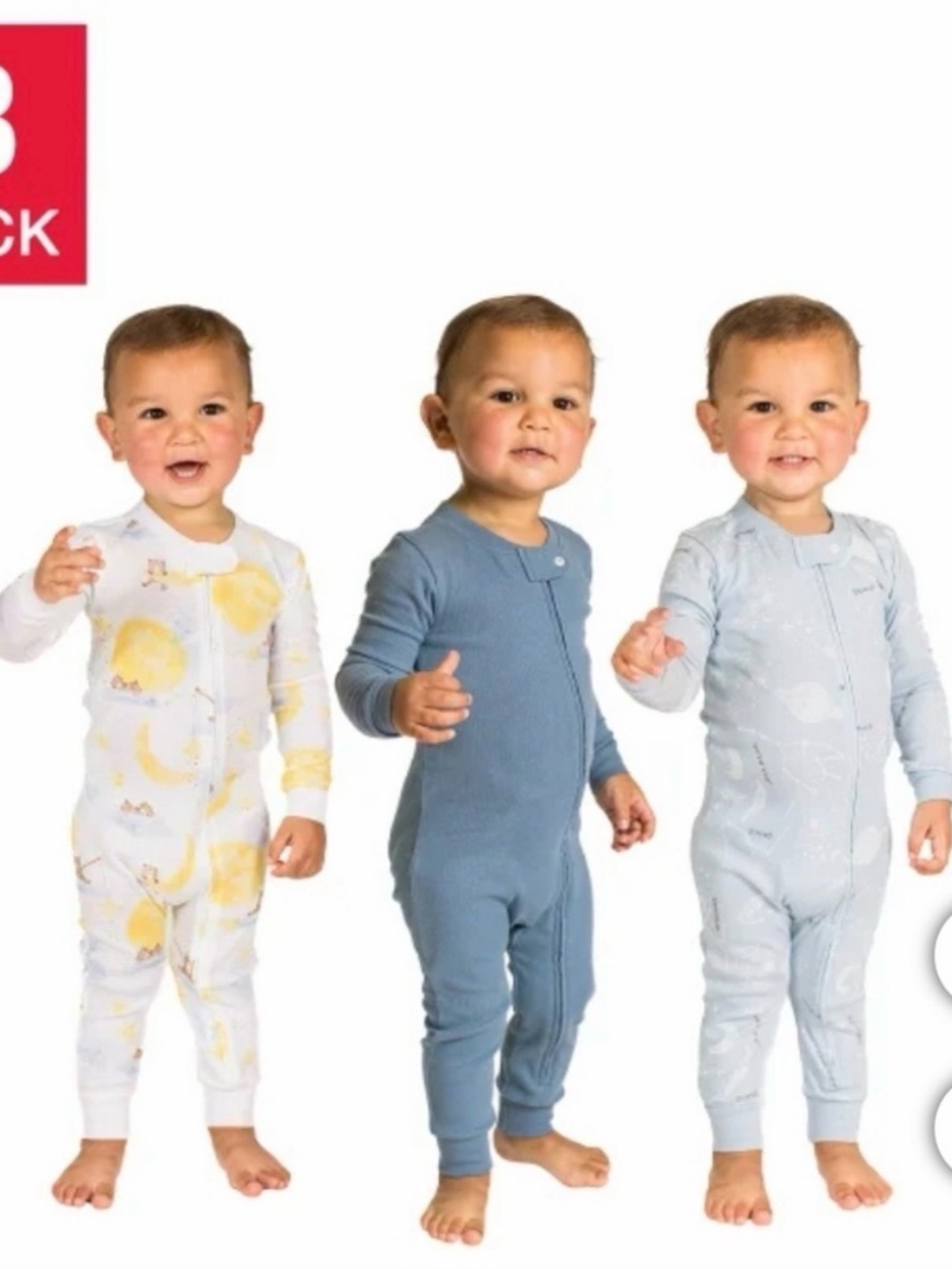 Burt's Bees Baby 3-Pack Organic Footless Pajamas